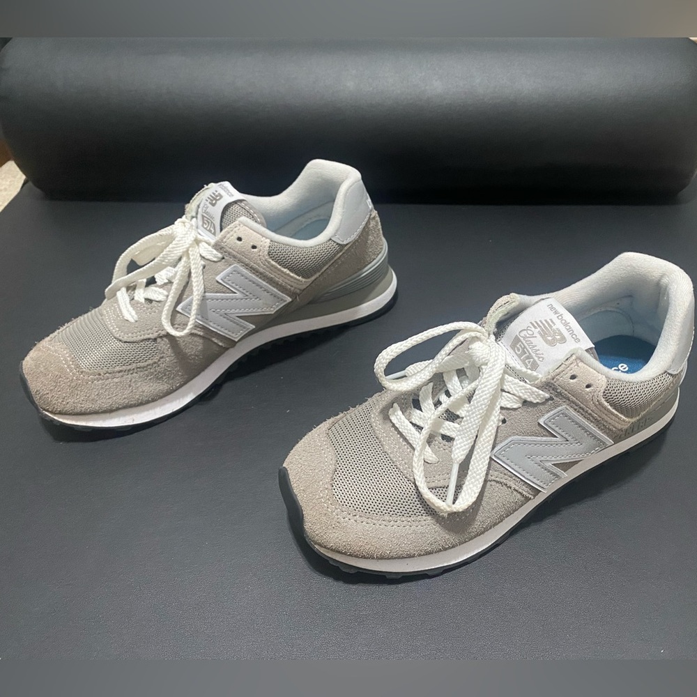 New Balance NWOB 574 Core Grey White W Sz 8